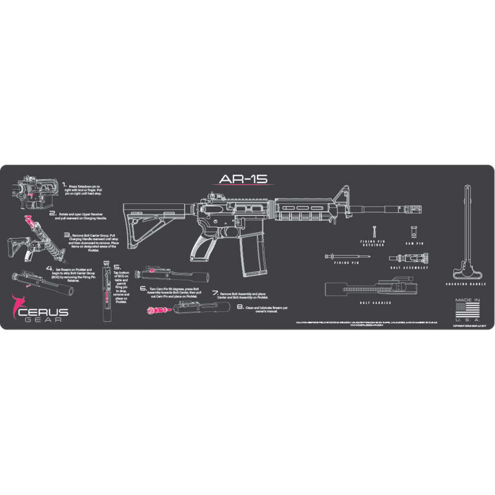 Cleaning Equipment Cerus Gear 4.50" AR-15 INSTRUCTIONAL GRAY/PINK